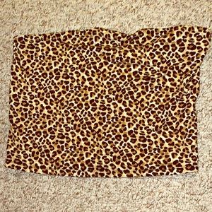 Cheetah Print Tube Top (Size: Large/ never worn)